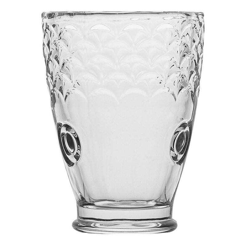 Porto 4pc Mare Fish-Shaped Soda Lime Glass Tumblers Cups 210ml - Clear