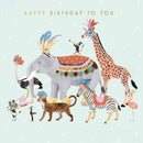 Happy Birthday To You - Animals - Card 15.5x15.5cm