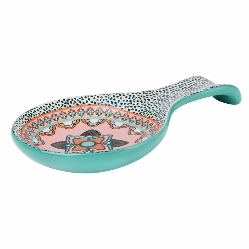 Casa Domani Pelagie Spoon Rest - Teal/Terracotta