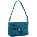 Pierre Cardin Nylon Anti - Theft Cross Body Bag Turquoise - 30x11x20cm