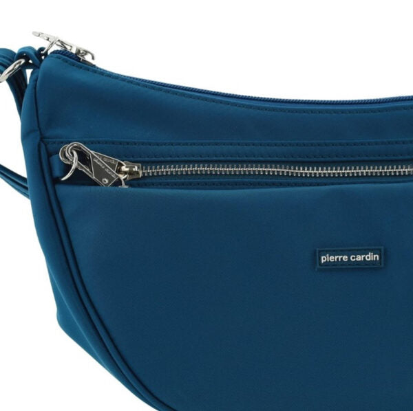 Pierre Cardin Nylon Anti-Theft RFID Cross Body Bag - Turquoise