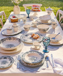 Casa Domani  Rosetta Rim Soup Bowl Antique Blue - 23x3.5cm