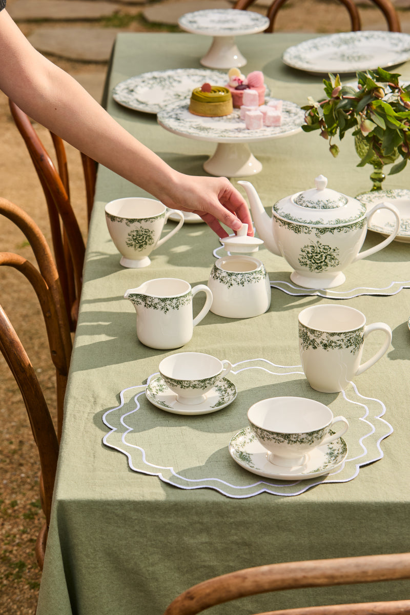Casa Domani Rosetta Cup And Saucer Antique Green - 200ml