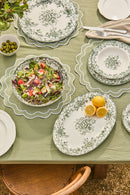 Casa Domani Rosetta Rim Dinner Plate Antique Green - 26.5cm