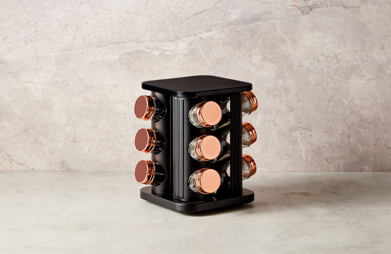 Maxwell & Williams Astor Spice Rack 12pc - Black
