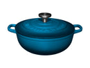 Maxwell & Williams Cast Iron Round Casserole 24cm/3.3L - Midnight Blue