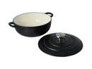 Maxwell & Williams Cast Iron Round Casserole Black 24cm / 3.3L Gift Boxed