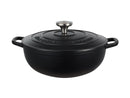 Maxwell & Williams Cast Iron Round Casserole Black 26cm / 4L Gift Boxed