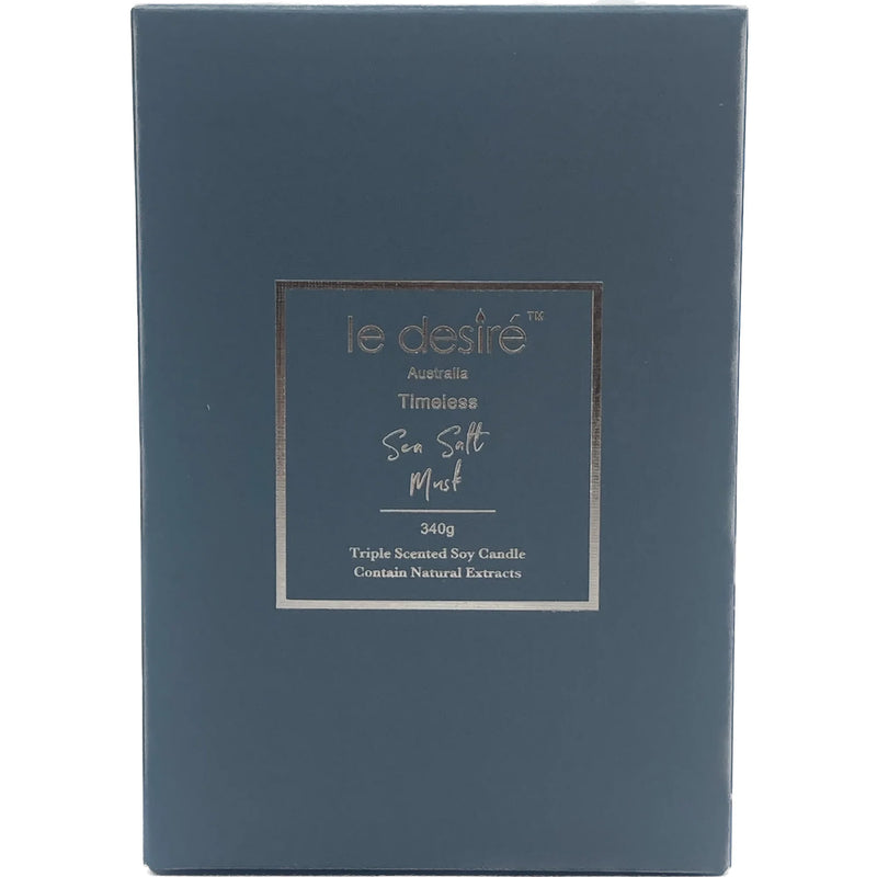 Le Desire Timeless Scented Soy Candle - Sea Salt Musk - 340gr