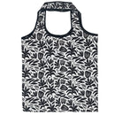 Sachi Eco Reusable Foldable Shopping Bag - Black Monochrome Blooms