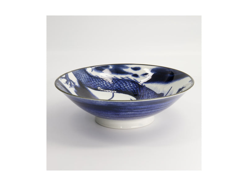 Tokyo Design Japonism Menbachi Bowl 25x7cm - Blue Dragon