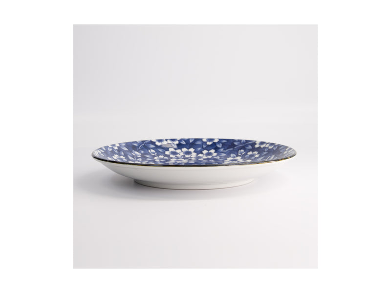 Tokyo Design Tokyo Blue Sakura Round Plate Blue - 25cm