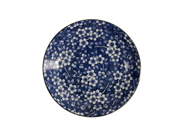 Tokyo Design Tokyo Blue Sakura Round Plate Blue - 25cm
