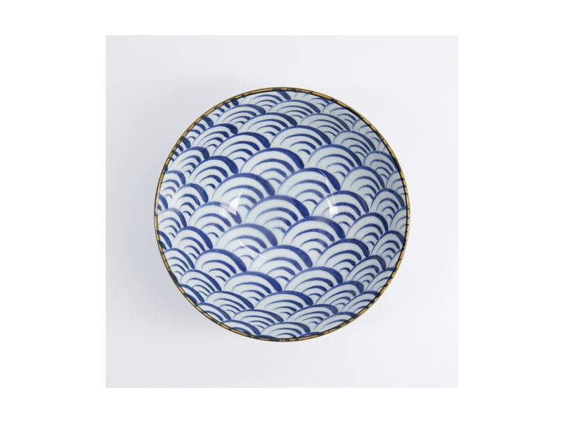 Tokyo Design Natsu Nami Ramen Bowl Blue - 18x9.5cm