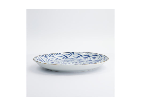 Tokyo Design Natsu Nami Plate Blue - 25cm