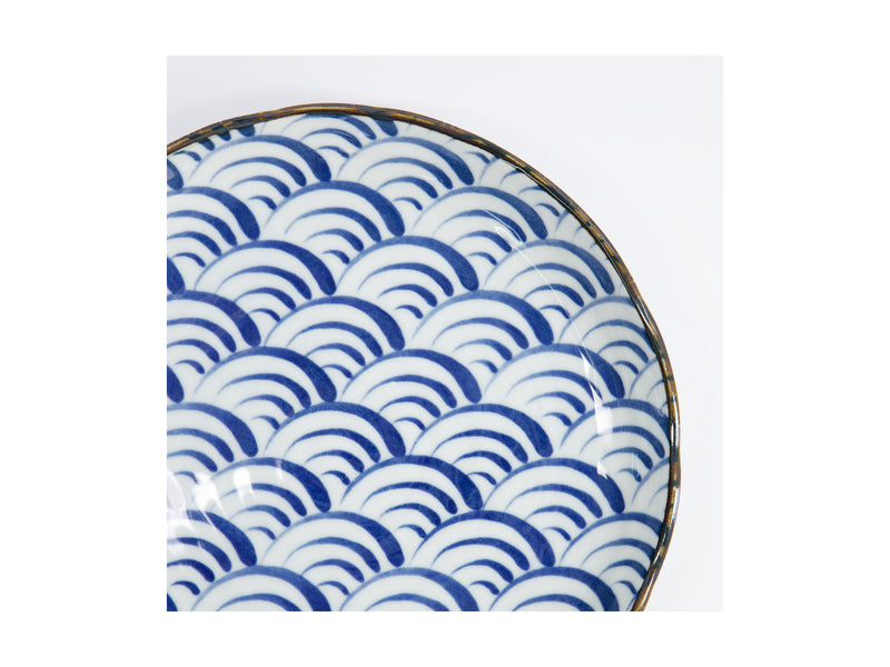 Tokyo Design Natsu Nami Plate Blue - 25cm