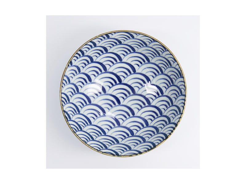 Tokyo Design Natsu Nami Ramen Bowl Blue - 21x8cm