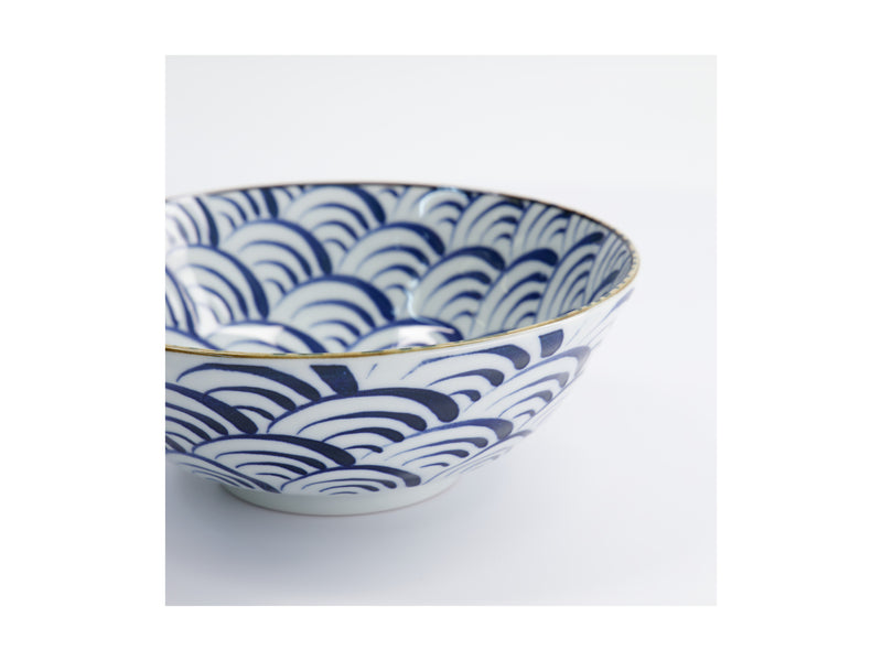 Tokyo Design Natsu Nami Ramen Bowl Blue - 21x8cm