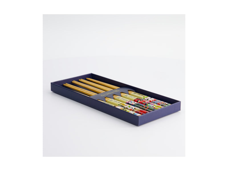 Tokyo Design Chopstick Gift set 5pc Lucky & Koinobori- Gift Boxed