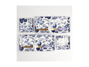 Tokyo Design Flora Japonica Sushi Plate 4pc Giftset - White - Gift Boxed - Made In Japan