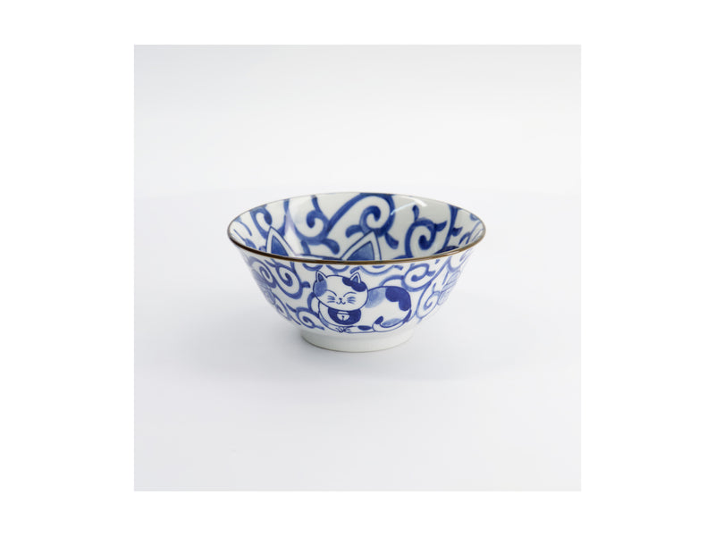 Tokyo Design Kawaii Cat Neko Tayo Bowl 15x6.5cm - Swirl Cat