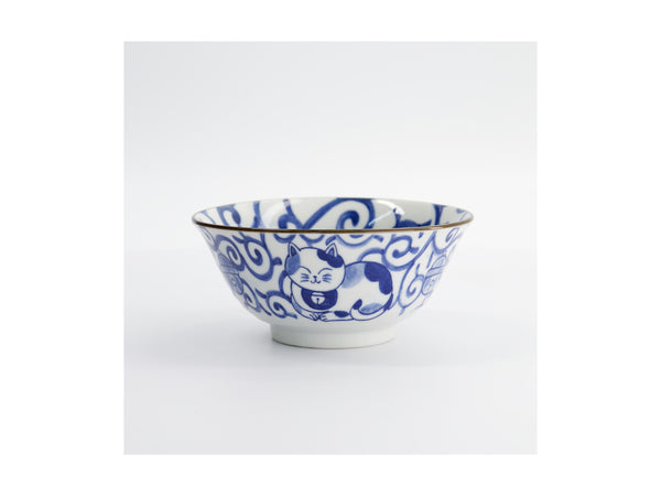 Tokyo Design Kawaii Cat Neko Tayo Bowl 15x6.5cm - Swirl Cat