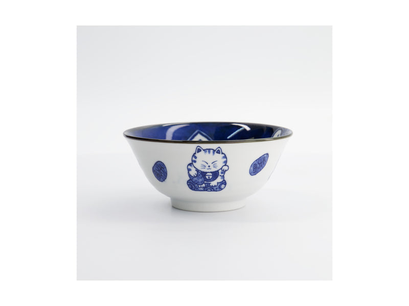 Tokyo Design Kawaii Cat Neko Tayo Bowl 15x6.5cm - White Cat