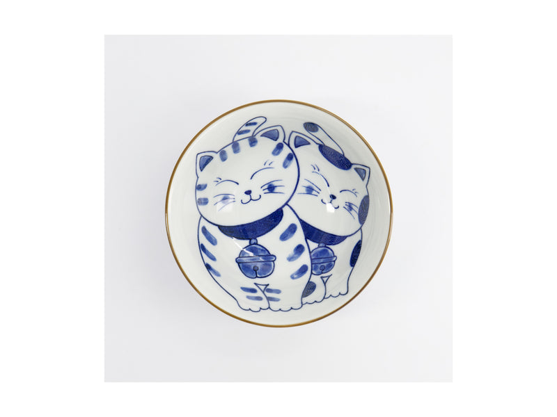 Tokyo Design Kawaii Cat Neko Tayo Bowl 15x6.5cm - Twin Cat