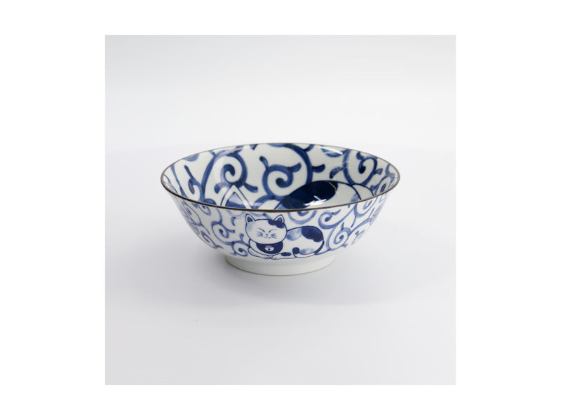 Tokyo Design  Kawaii Cat Neko Ramen Bowl 20x7.5cm - Swirl Cat