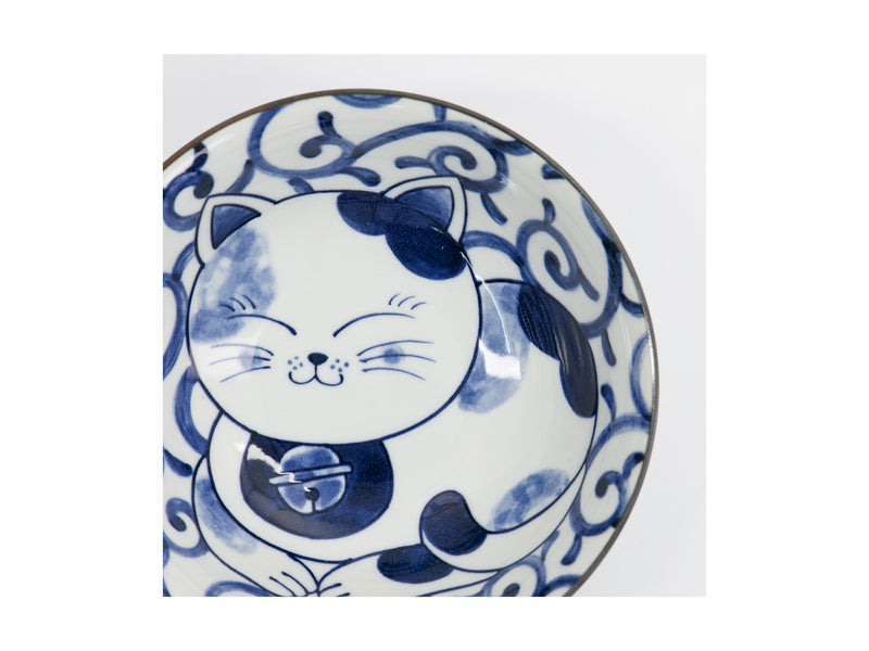 Tokyo Design  Kawaii Cat Neko Ramen Bowl 20x7.5cm - Swirl Cat