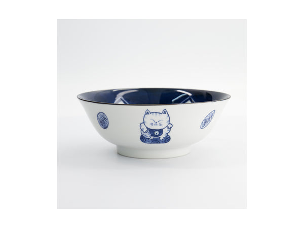 Tokyo Design Kawaii Cat Neko Ramen Bowl 20x7.5cm - White Cat