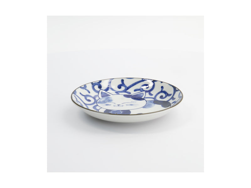 Tokyo Design Kawaii Cat Neko Plate 16.5cm - Swirl Cat