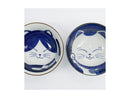 Tokyo Design Studio Kawaii Cat Neko Bowl 2pc With Chopsticks - Blue Cat - Gift Boxed - Made In Japan