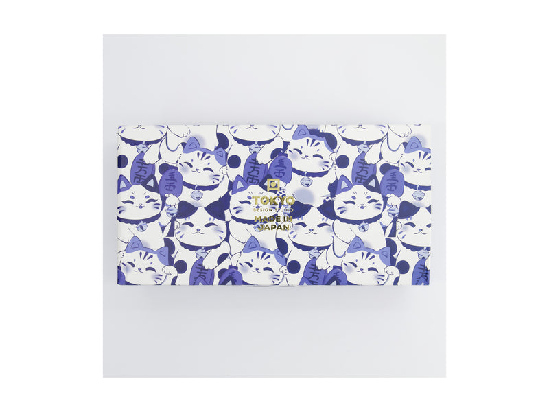 Tokyo Design Studio Kawaii Cat Neko Bowl 2pc With Chopsticks - Swirl Cat - Gift Boxed - Made In Japan