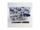 Tokyo Design Studio Kawaii Cat Neko Bowl 2pc With Chopsticks - Twin Cat - Gift Boxed - Made In Japan