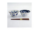 Tokyo Design Studio Kawaii Cat Neko Bowl 2pc With Chopsticks - Twin Cat - Gift Boxed - Made In Japan