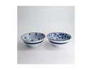 Tokyo Design Studio Haru Blue Mixed Bowl Flower 2pc Giftset - 19x7.5cm - Gift Boxed - Made In Japan