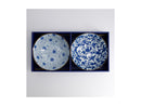 Tokyo Design Studio Haru Blue Mixed Bowl Flower 2pc Giftset - 19x7.5cm - Gift Boxed - Made In Japan
