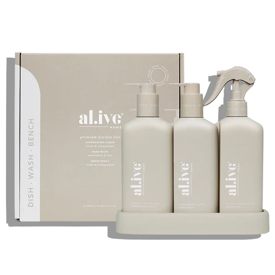 al.ive Kitchen Trio 300ml - Lemon Pomegranate + Watermelon & Lime (Made in Australia)