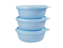 Tupperware Modular Medium Size Bowl Set of 3 600ml Blue - Gift Boxed