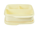 Tupperware Divided Square Lunch Box 550ml - Yellow