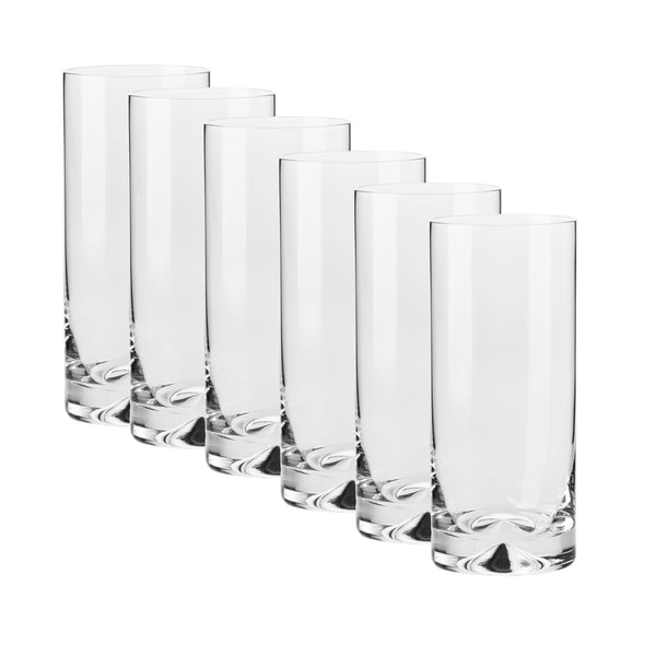 Krosno Triad Highball Glasses - Set of 6 Gift Boxed - 390ml (Made in Poland)