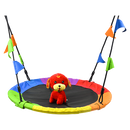 1m Tree Swing in Multi-Color Rainbow Kids Indoor/Outdoor Round Mat Saucer Swing