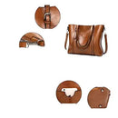Brown Fashionable Soft Leather Women's Handbag, Large Capacity Shoulder & Crossbody Tote, Casual Bucket Bag