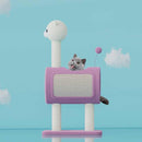 Purple Llama-Themed Cat Tree with Tunnel – Multi-Functional Cat Scratching Post and Playhouse