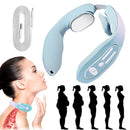 Gradient Blue 12-Level Intelligent Neck Massager with Heating Function - Pain Relief and Relaxation