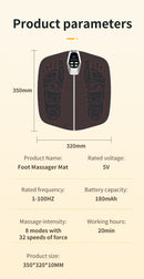 Electric Foot Massager Mat with Remote Control – 32-Speed, 8 Modes, LED Display