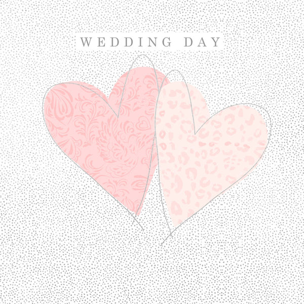 Wedding Day - Hearts - Card 15.5x15.5cm