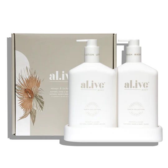 al.ive Body Wash & Lotion Duo in Mango & Lychee (Made in Australia)