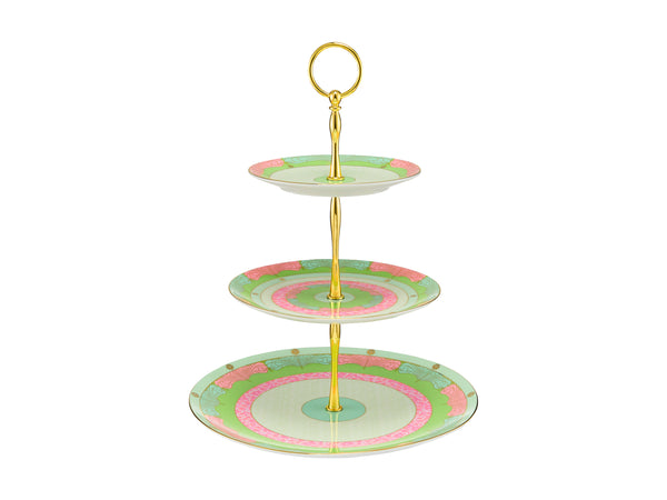 Maxwell & Williams Wicked Pink Goes Good With Green 3 Tiered Cake Stand - Elphaba